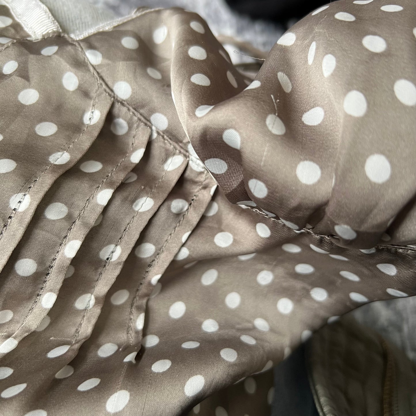 coquette miss brown white polka dot babydoll camisole