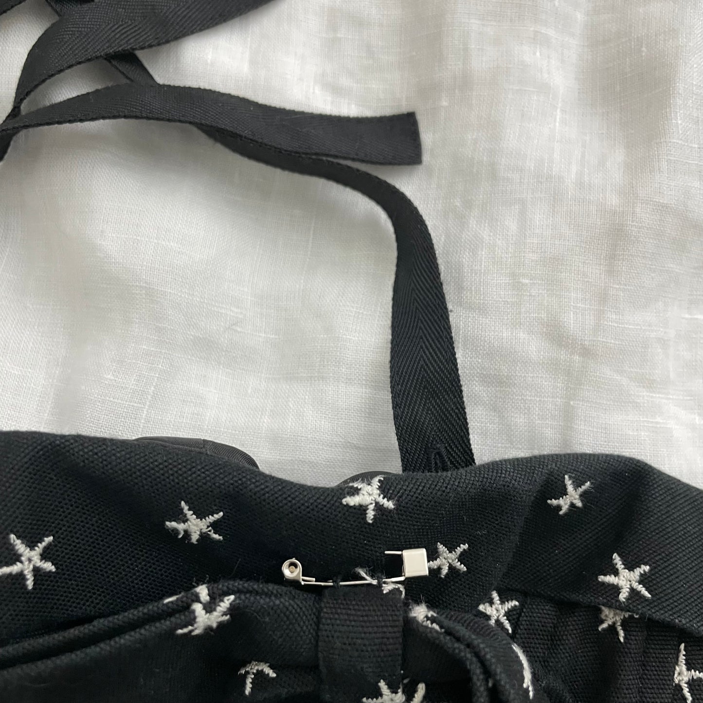 nanette lepore black star print halterneck ribbon bow bustier