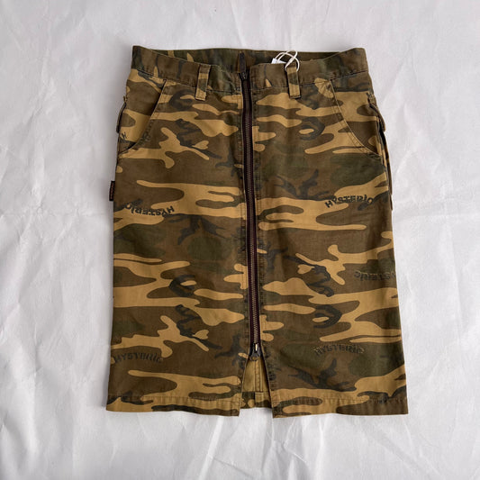 Hysteric Glamour Khaki Mustard Camo Midi Skirt