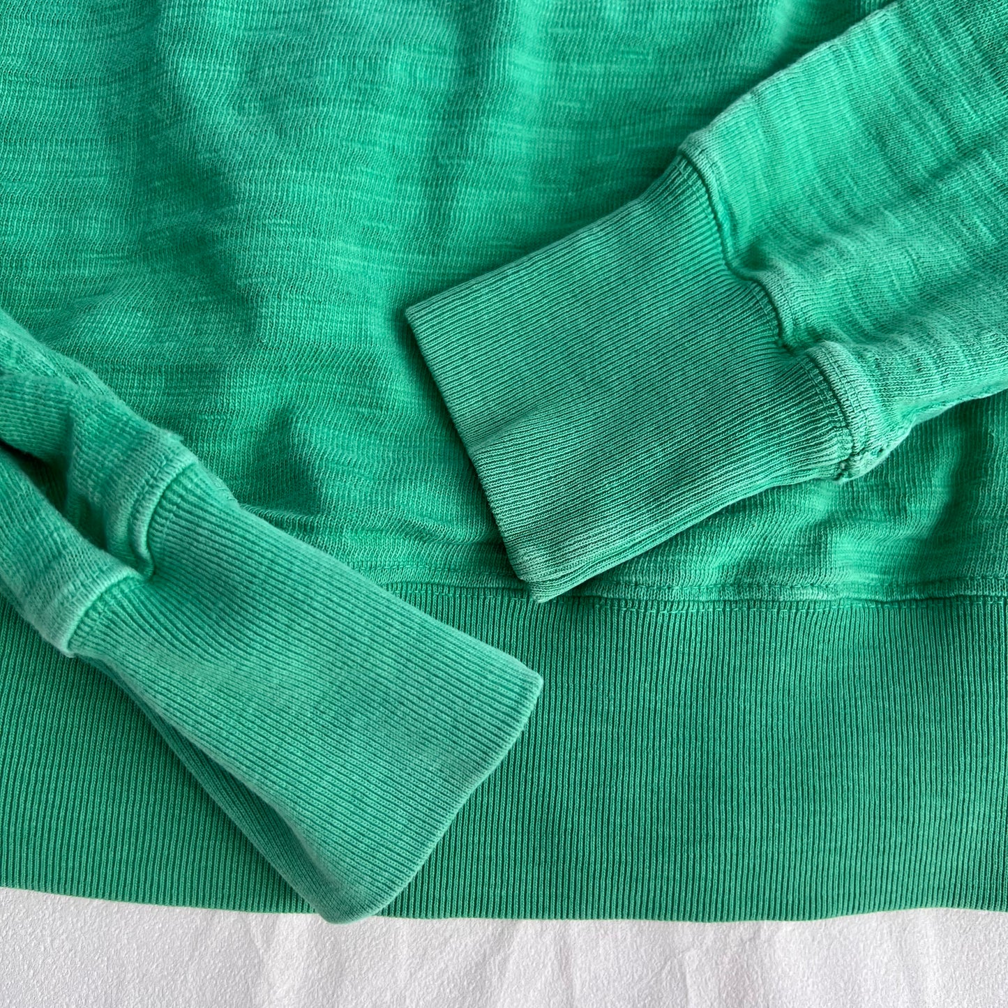 Vintage Kapital Green Blue Kapital Embroidery Graphic Striped Jumper