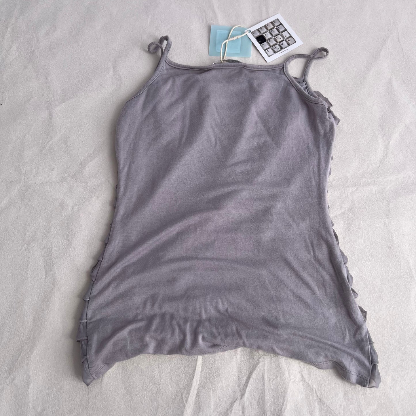 Promod Dreamy Purple Tiered Ruffle Frill Fitted Camisole