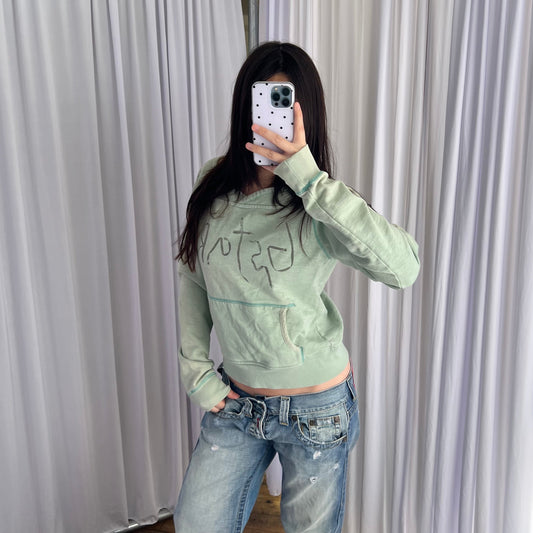 G-star Raw Mint Sea Green Wide Neck Sweater