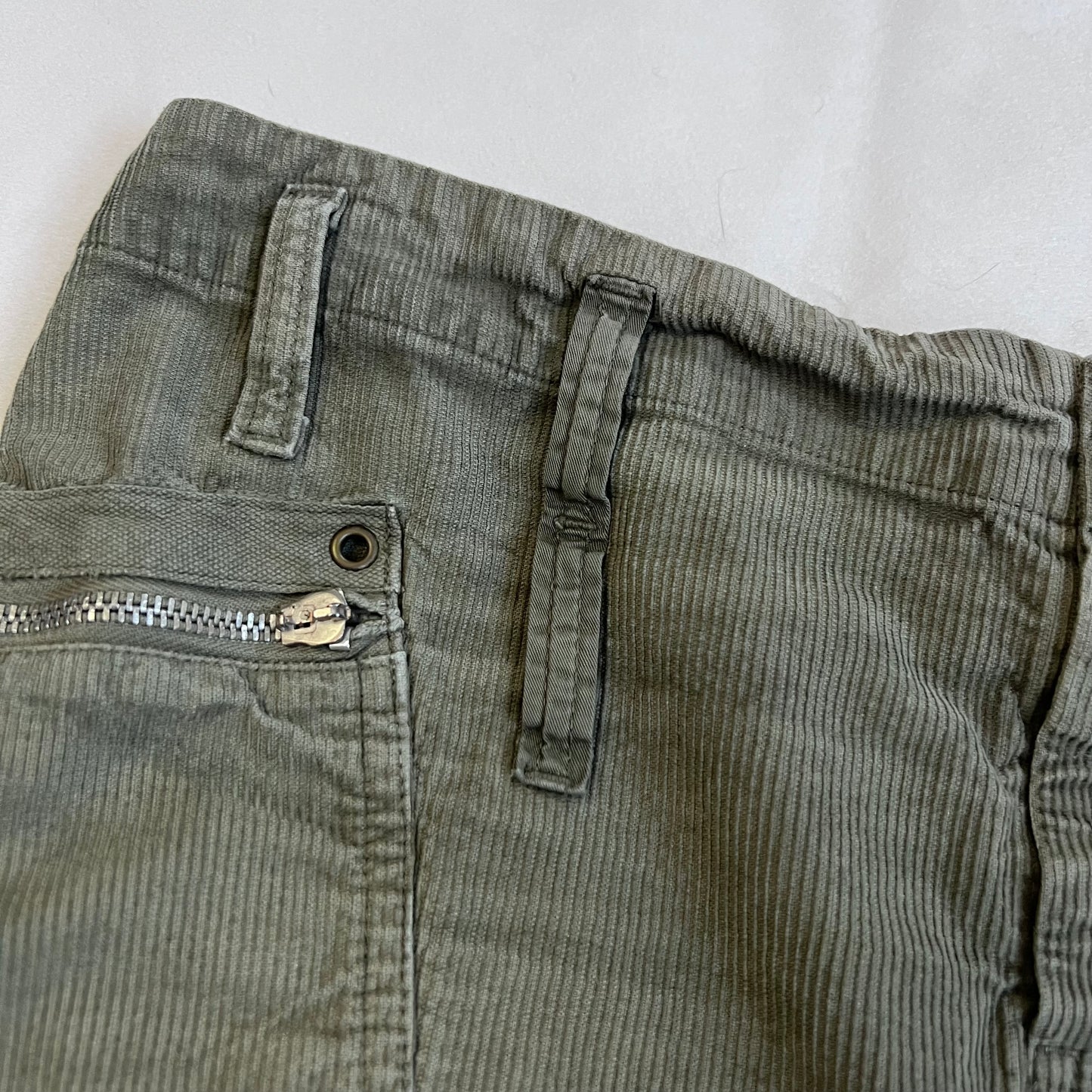 vintage diesel khaki oversized pocket zip utility mini skirt