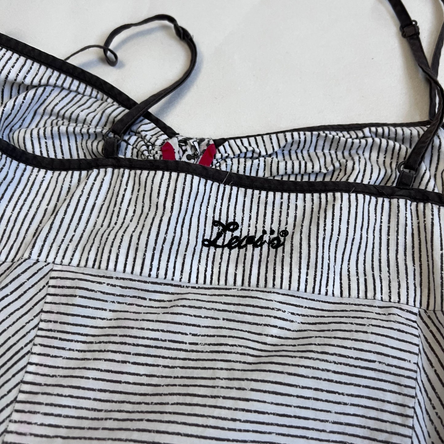 vintage levi's brown white striped button down flared camisole