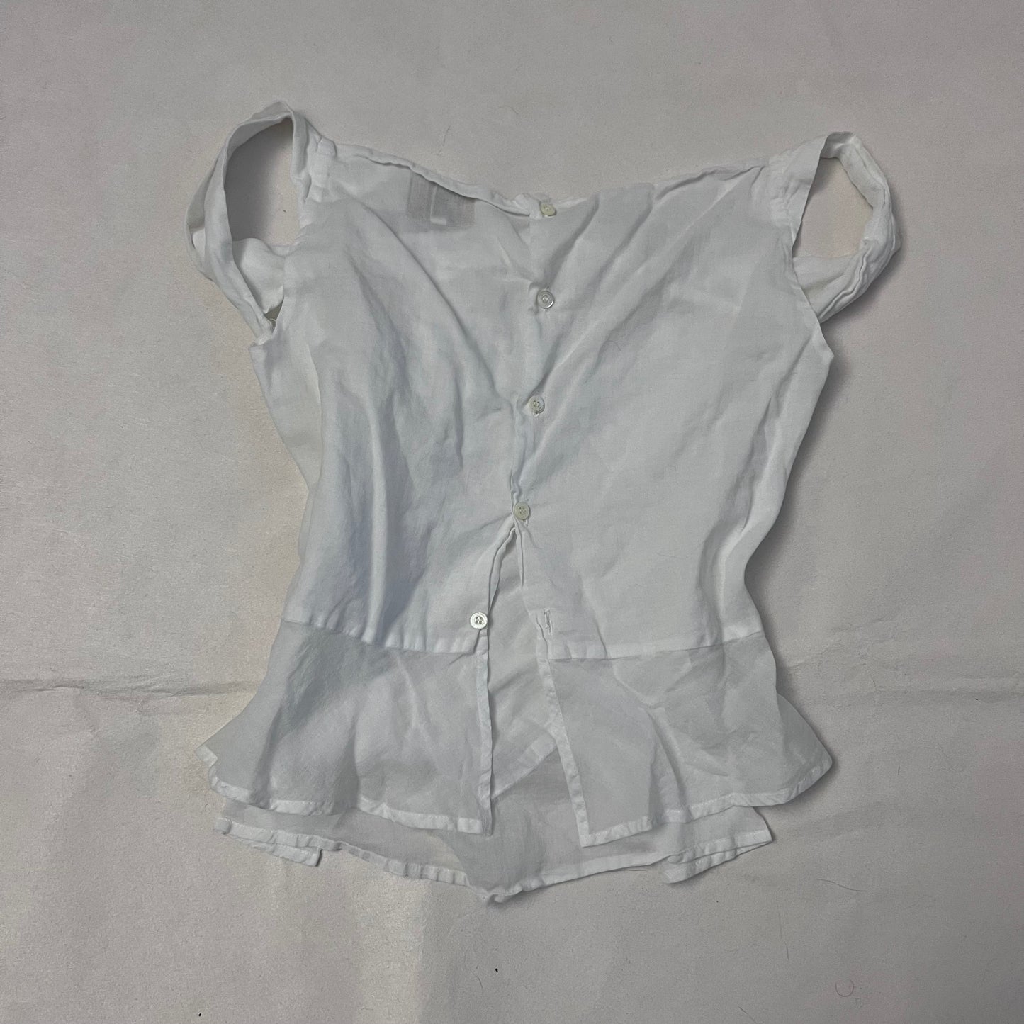 white vivenne westwood anglomania white draped pleated hem corset blouson