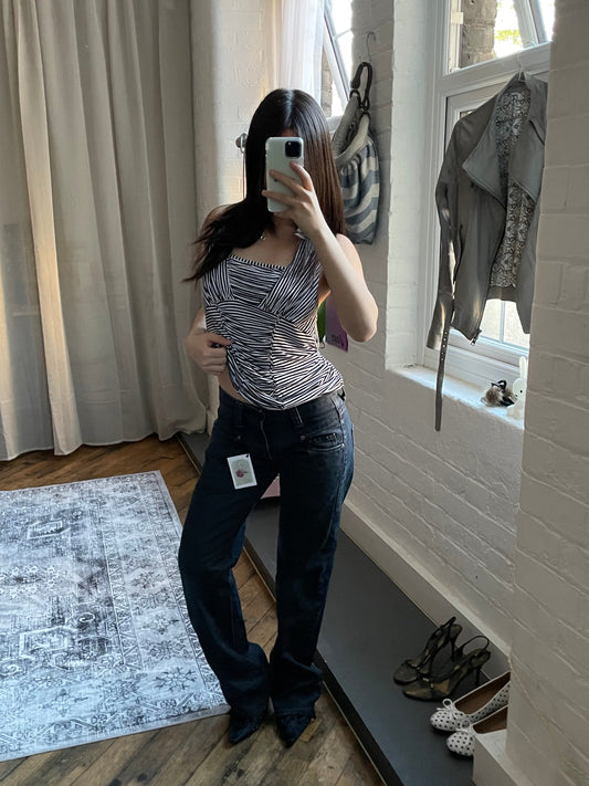 vintage g star raw radar straight black grey faded denim low rise baggy straight leg jeans