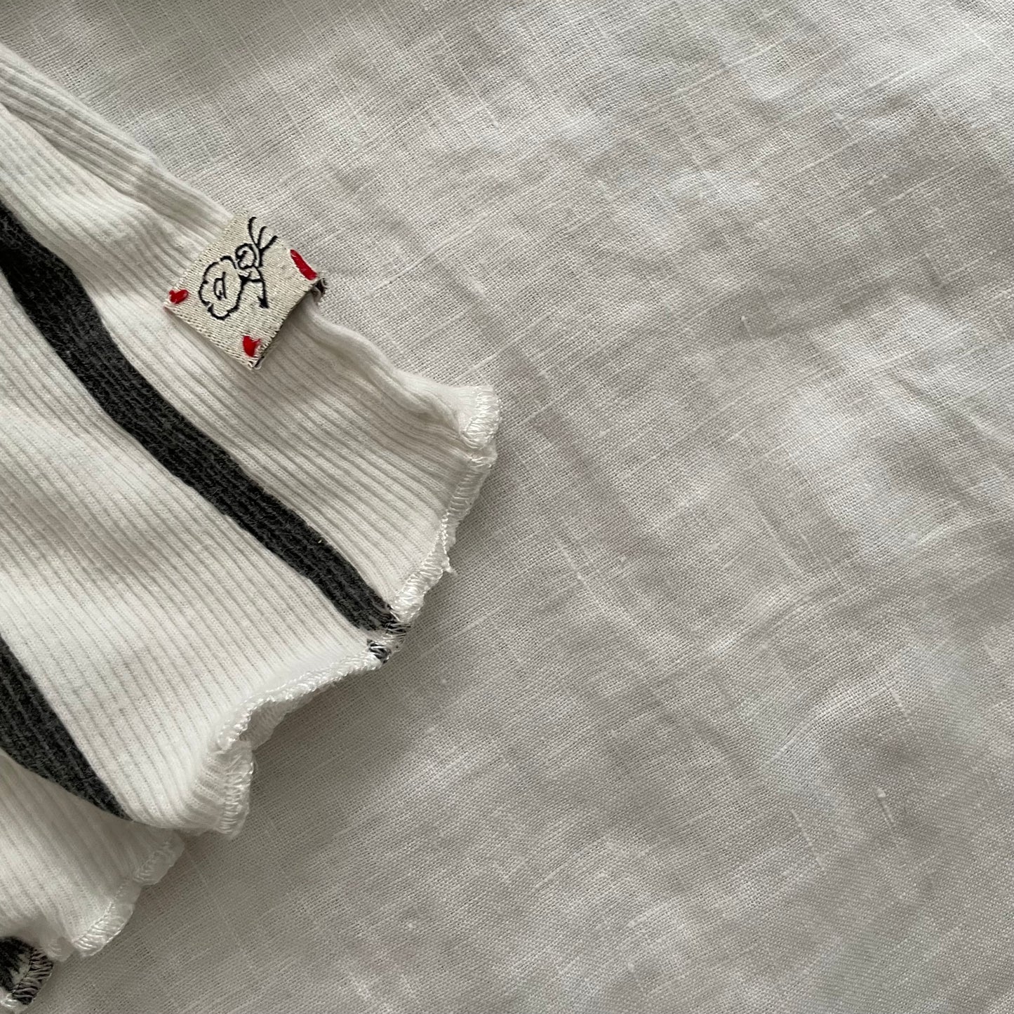 preppy y2k replay white black striped wide neck 3/4 sleeve red graphic shirt