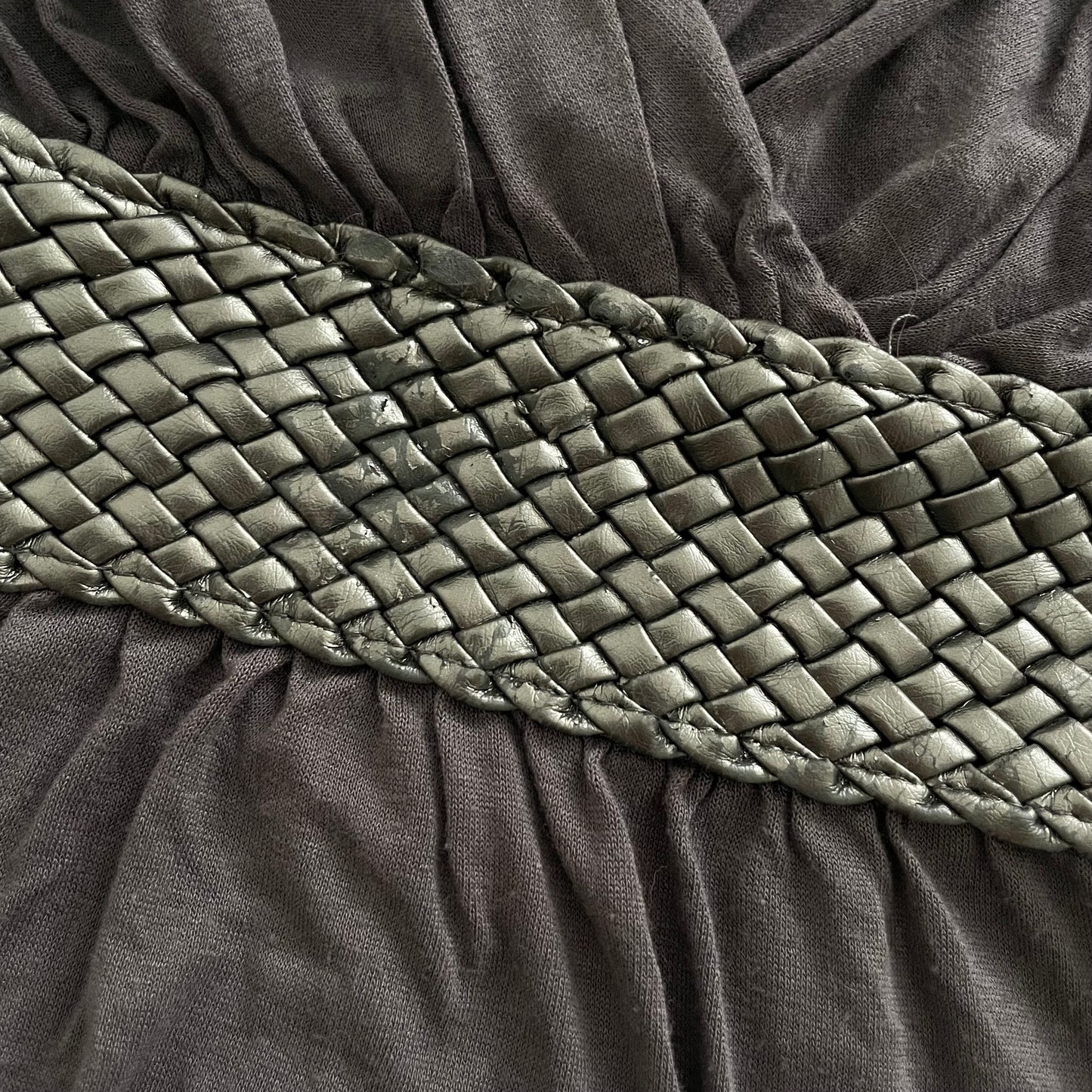 taupe purple boho eurosummer metallic braided waist belt camisole