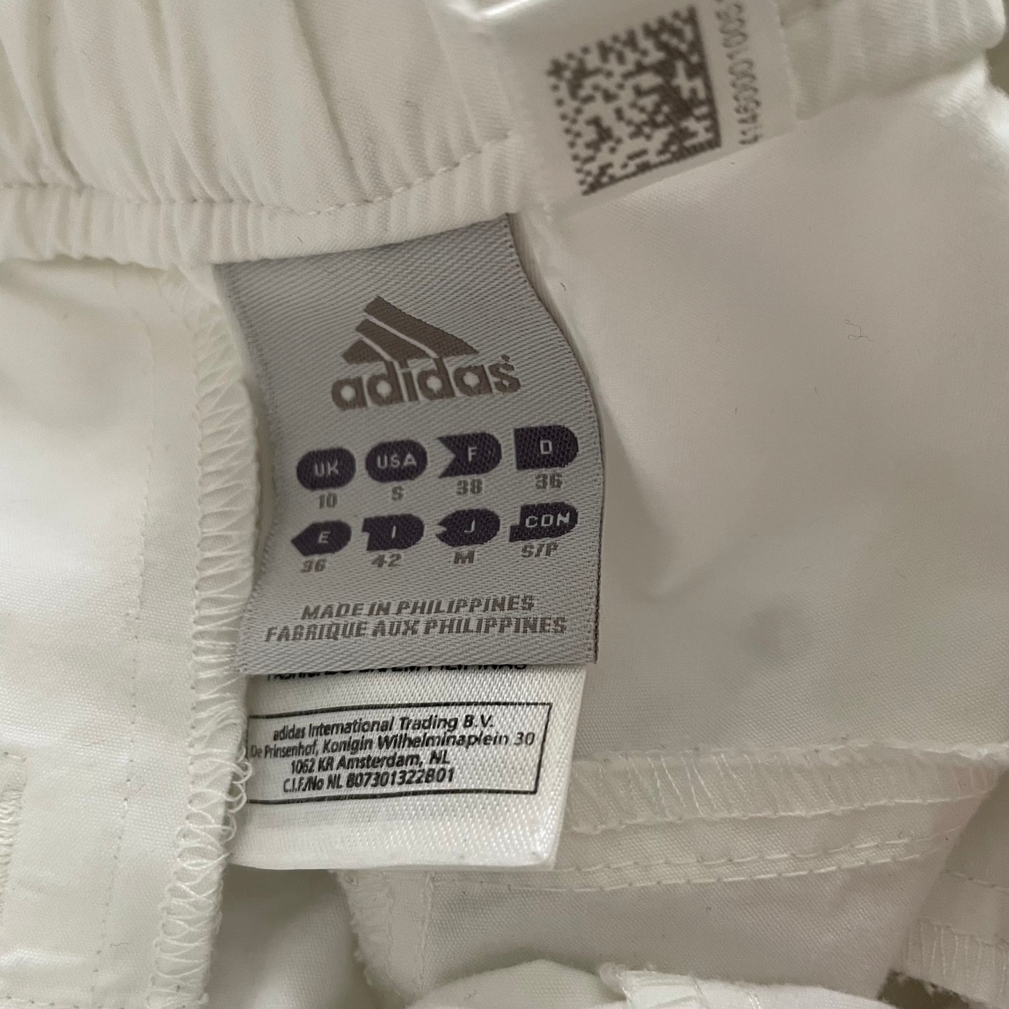 adidas 3/4 crop capri grey silver stripes and utility white trousers