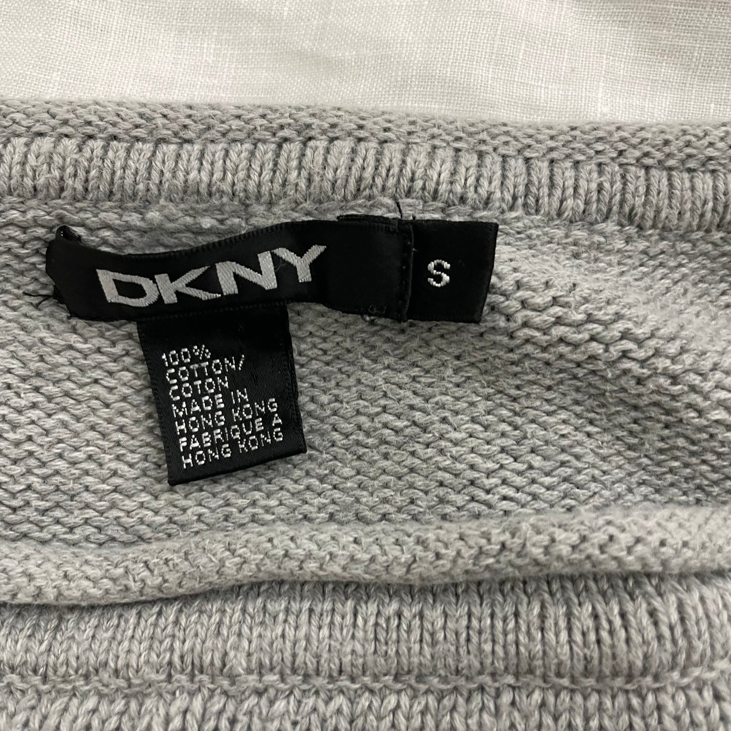 90s vintage grey dkny thick oversized knit sweater
