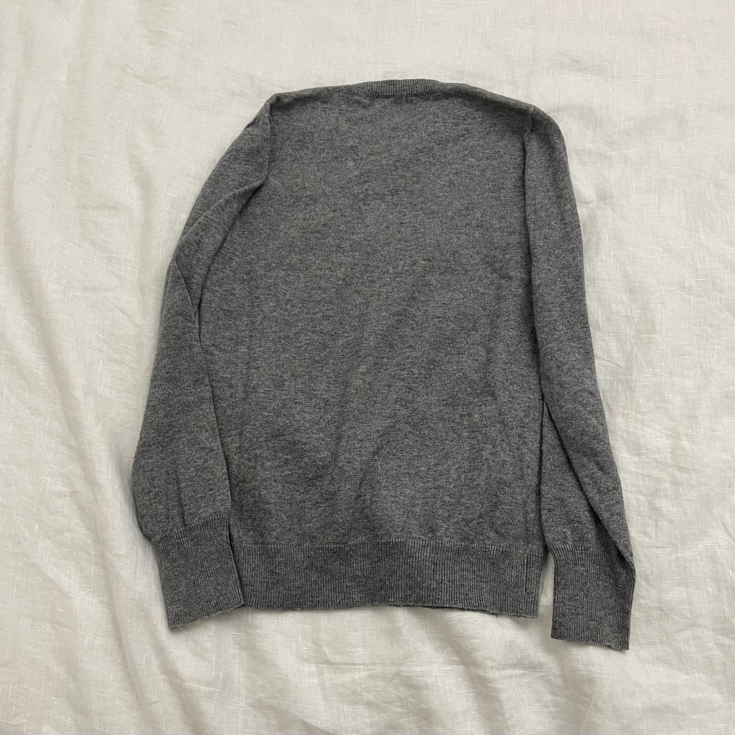 burberry brit grey long sleeve knit grommet detail nova check print jumper