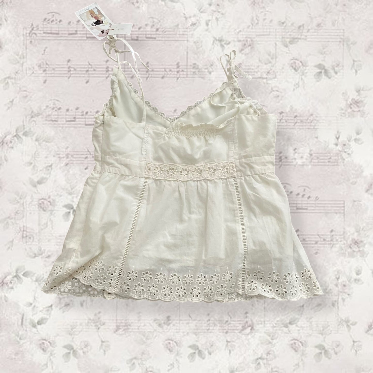 broderie anglaise prideglide ivory white babydoll camisole
