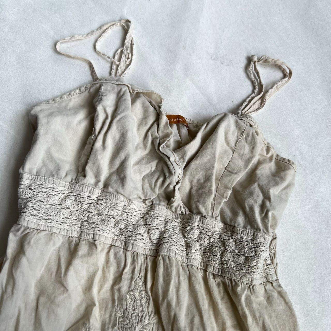 boho mori kei love & mooney beige cream babydoll embroidered camisole