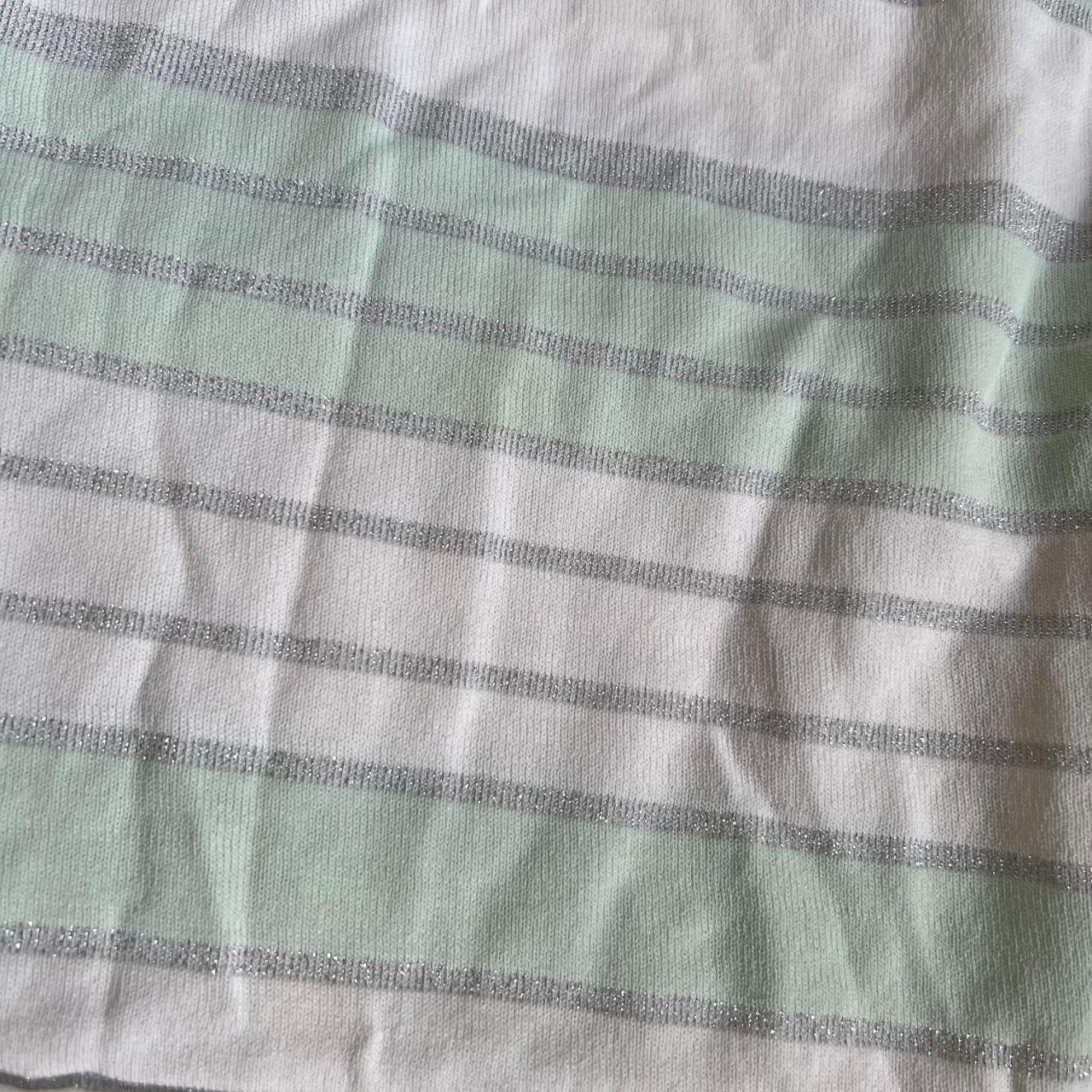 coquette preppy mint pin curl puff sleeve milkmaid layered bust striped top