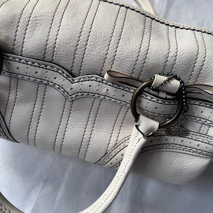 Anna Sui Balletcore Off White Panelled Boxy Handbag