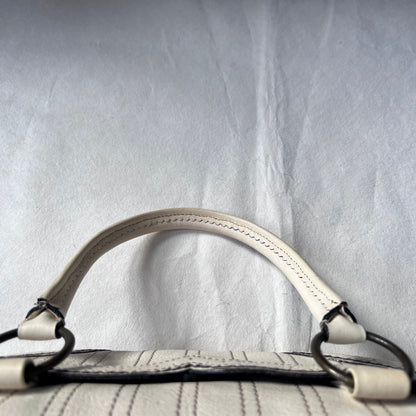 Anna Sui Balletcore Off White Panelled Boxy Handbag