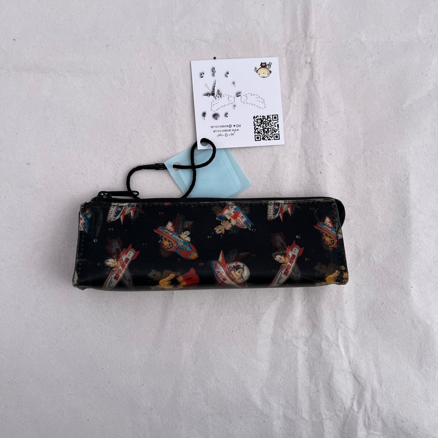 Retro Vintage Astro Boy Lenticular Black Moving Picture Pencil Case