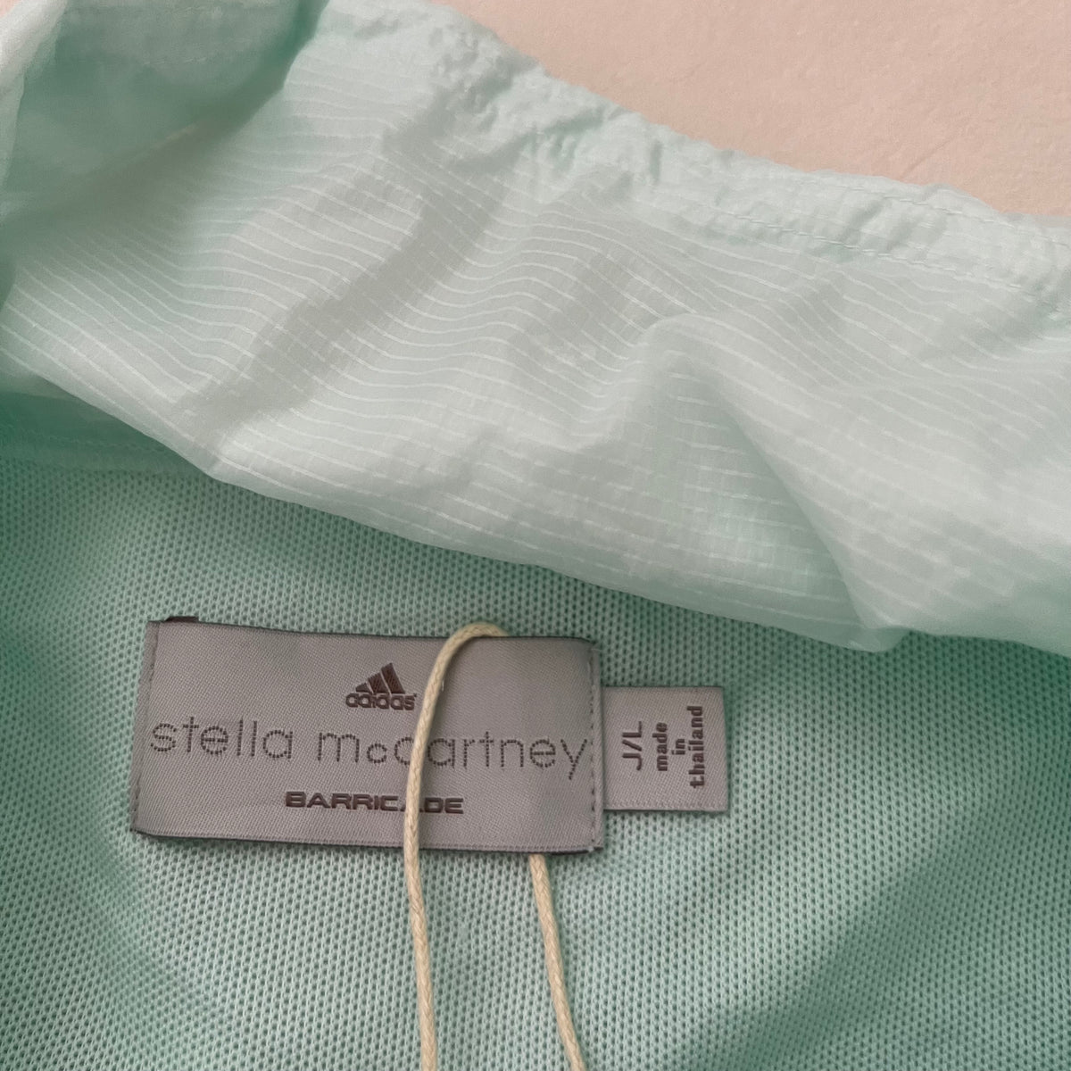 Icey Mint Blue Ruched Sporty Translucent Track Jacket