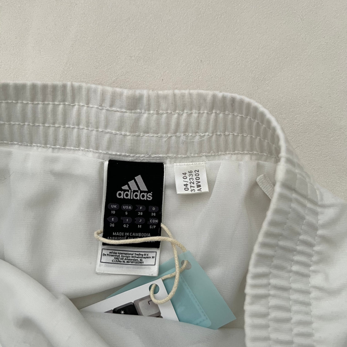 Adidas White Blue Striped 3 Letter A Line Midi Skirt