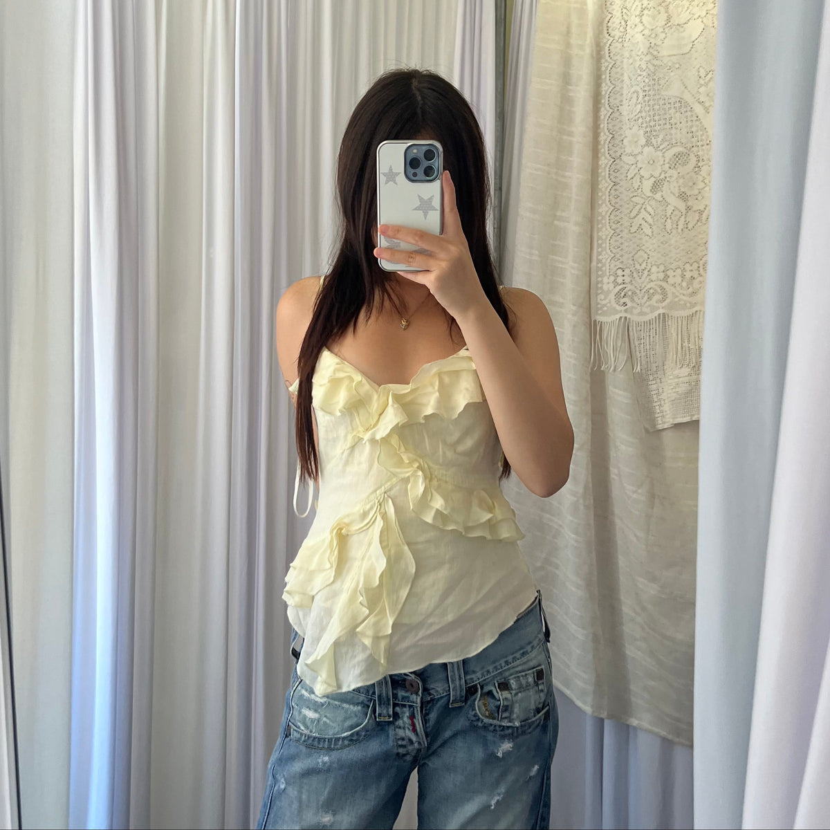 Baby Yellow Asymmetric Camisole