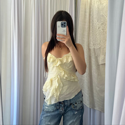 Baby Yellow Asymmetric Camisole