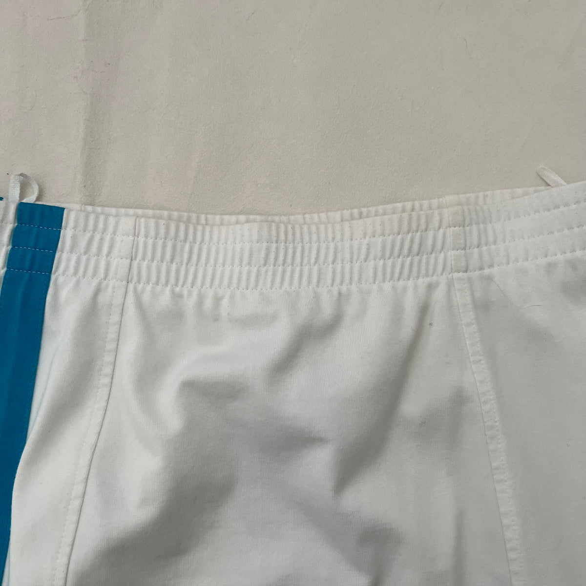 Adidas White Blue Striped 3 Letter A Line Midi Skirt
