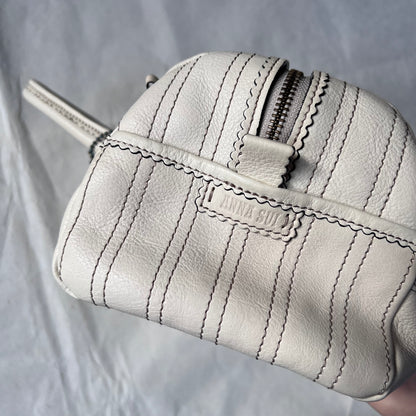 Anna Sui Balletcore Off White Panelled Boxy Handbag