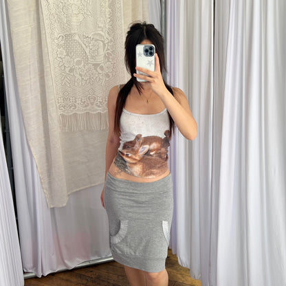 Motivi Jersey Grey Sequin Pocket Bandeau Top