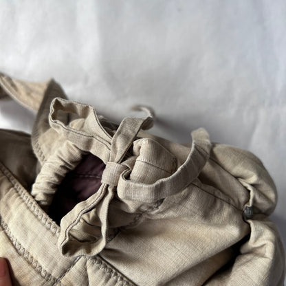 Marithe Francois Girbaud Cotton Beige Brown Trim Pokachu Multipocket Tote Bag