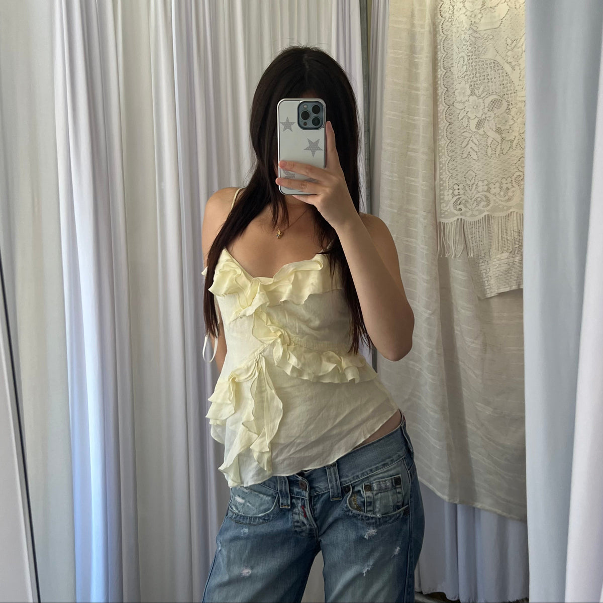 Baby Yellow Asymmetric Camisole