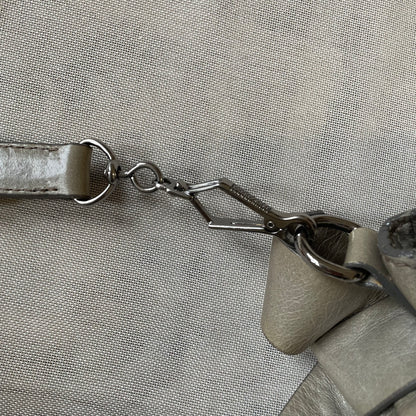 sage green leather silver hardware miu miu vitello lux ribbon 2 way crossbody handbag