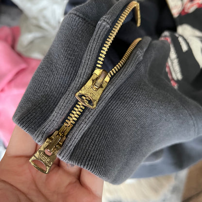 vintage navy car graphic bape short sleeve zip hoodie jacket