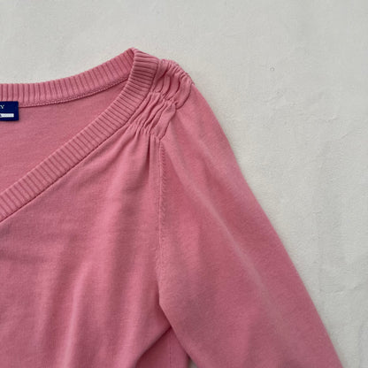 Burberry Candy Pink Half Sleeve Crop Cardigan Top