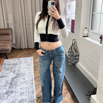 vintage levi's low rise medium wash straight denim jeans