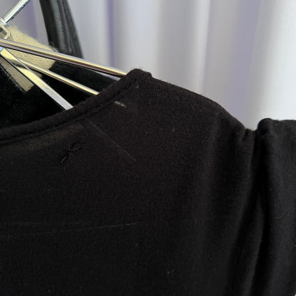 Black Pepe Jeans Ruched Drop Waist Tunic Top