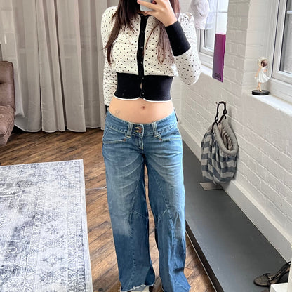 vintage levi's low rise medium wash straight denim jeans