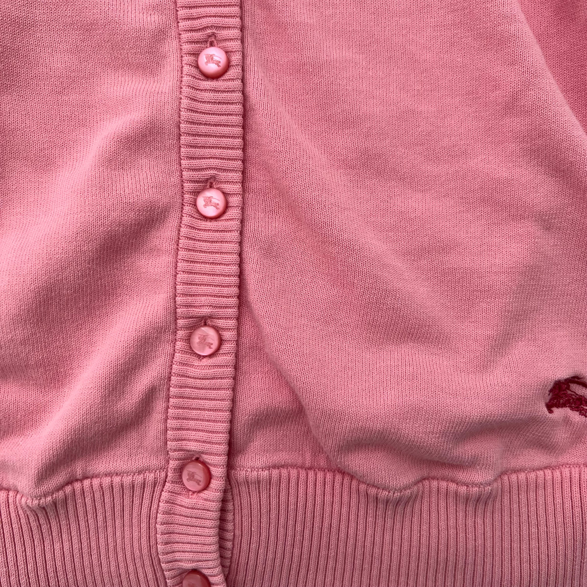 Burberry Candy Pink Half Sleeve Crop Cardigan Top