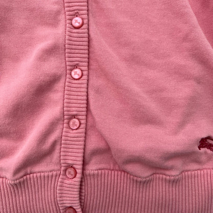 Burberry Candy Pink Half Sleeve Crop Cardigan Top