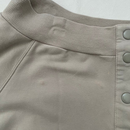 Adidas X Stella Mccartney Beige Off Shoulder 3/4 Button Sweater Top