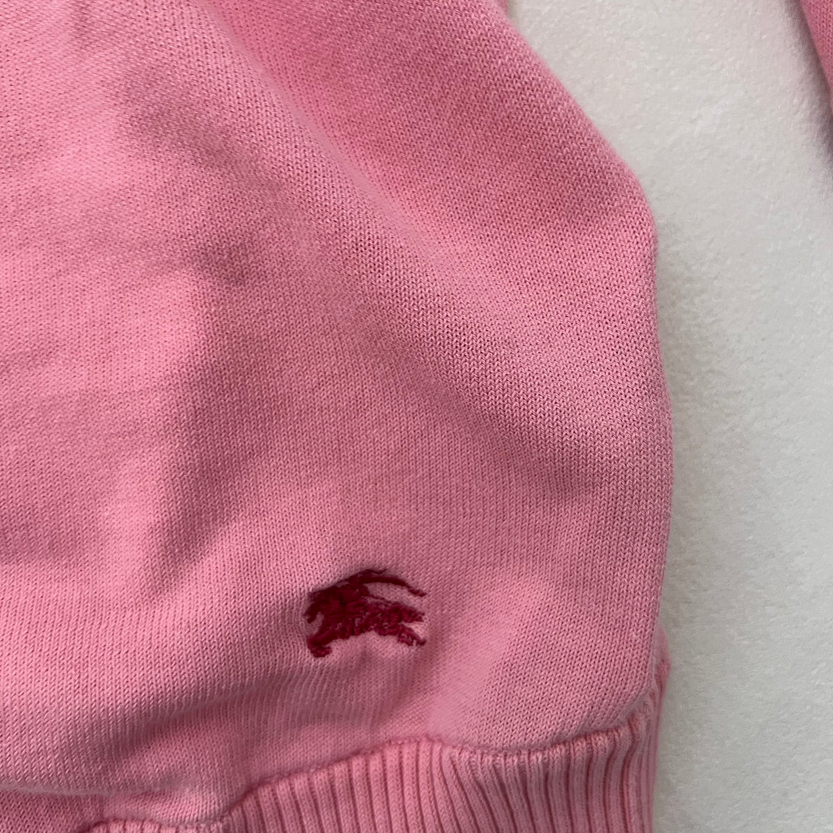 Burberry Candy Pink Half Sleeve Crop Cardigan Top