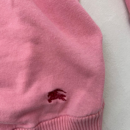 Burberry Candy Pink Half Sleeve Crop Cardigan Top