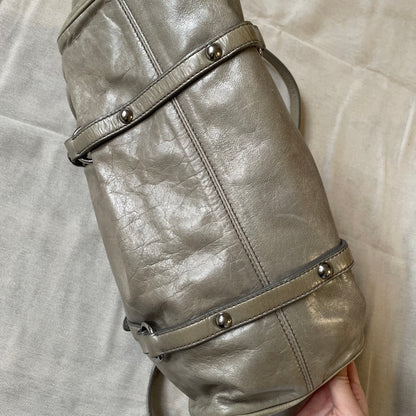 sage green leather silver hardware miu miu vitello lux ribbon 2 way crossbody handbag