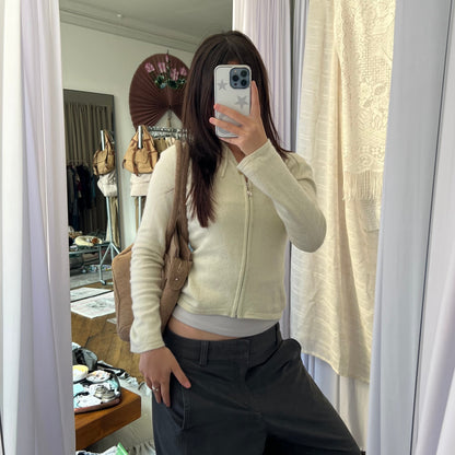 Brown Felt Wool Shoulder Bag