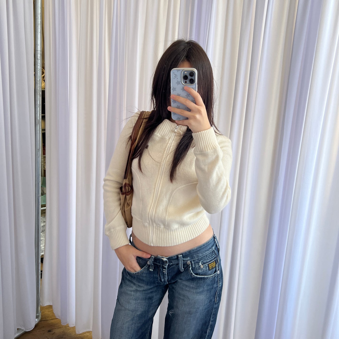 Vintage E.b.agos Tan Brown Beige Trench Style Leather Accent Buckle Strap Shoulder Bag