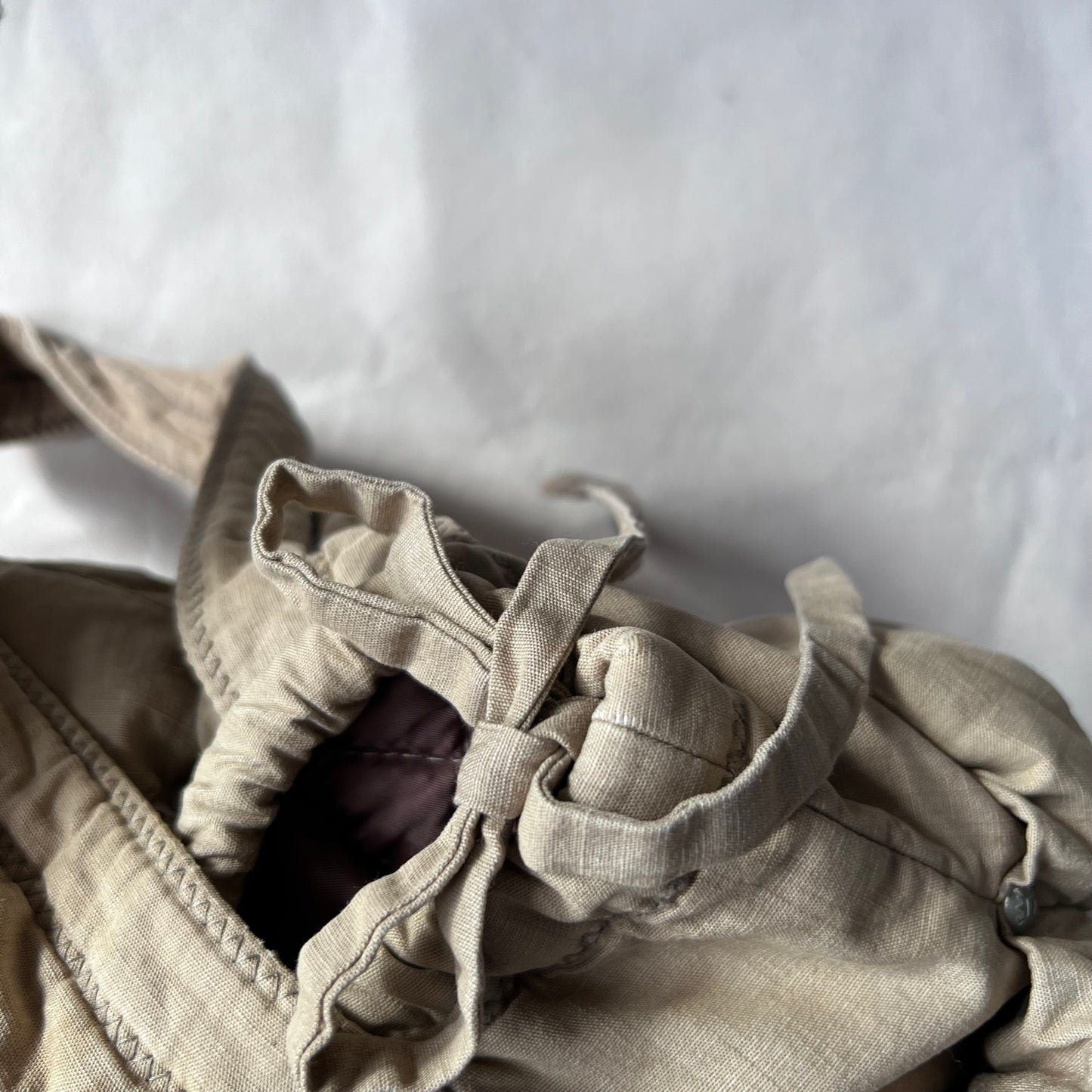 Marithe Francois Girbaud Cotton Beige Brown Trim Pokachu Multipocket Tote Bag