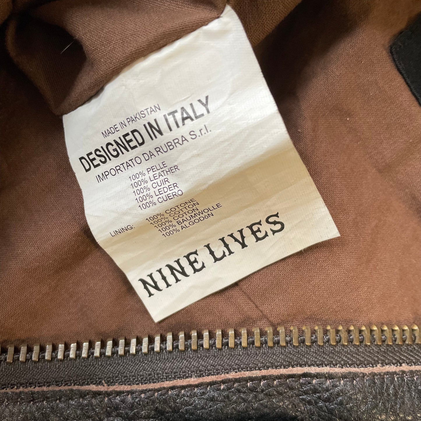 western grunge vintage nine lives brown suede leather studded shoulder bag