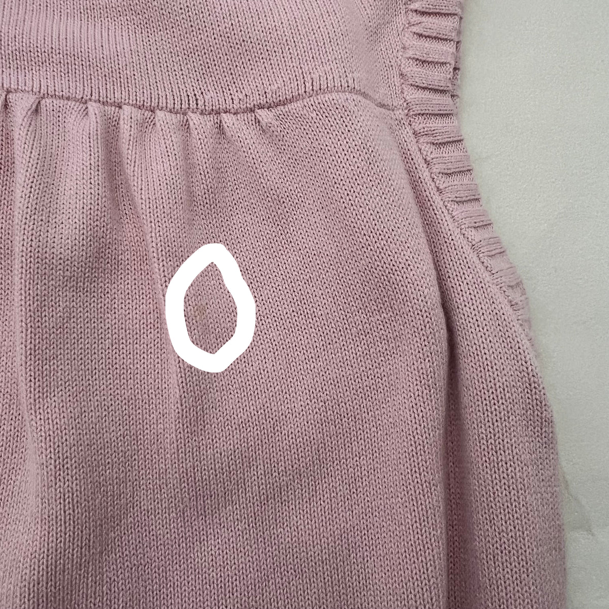 Burberry Blue Label Baby Pink Ribbed Neck High Neck Knit Vest