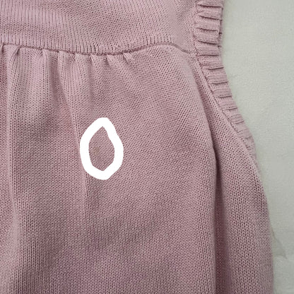 Burberry Blue Label Baby Pink Ribbed Neck High Neck Knit Vest