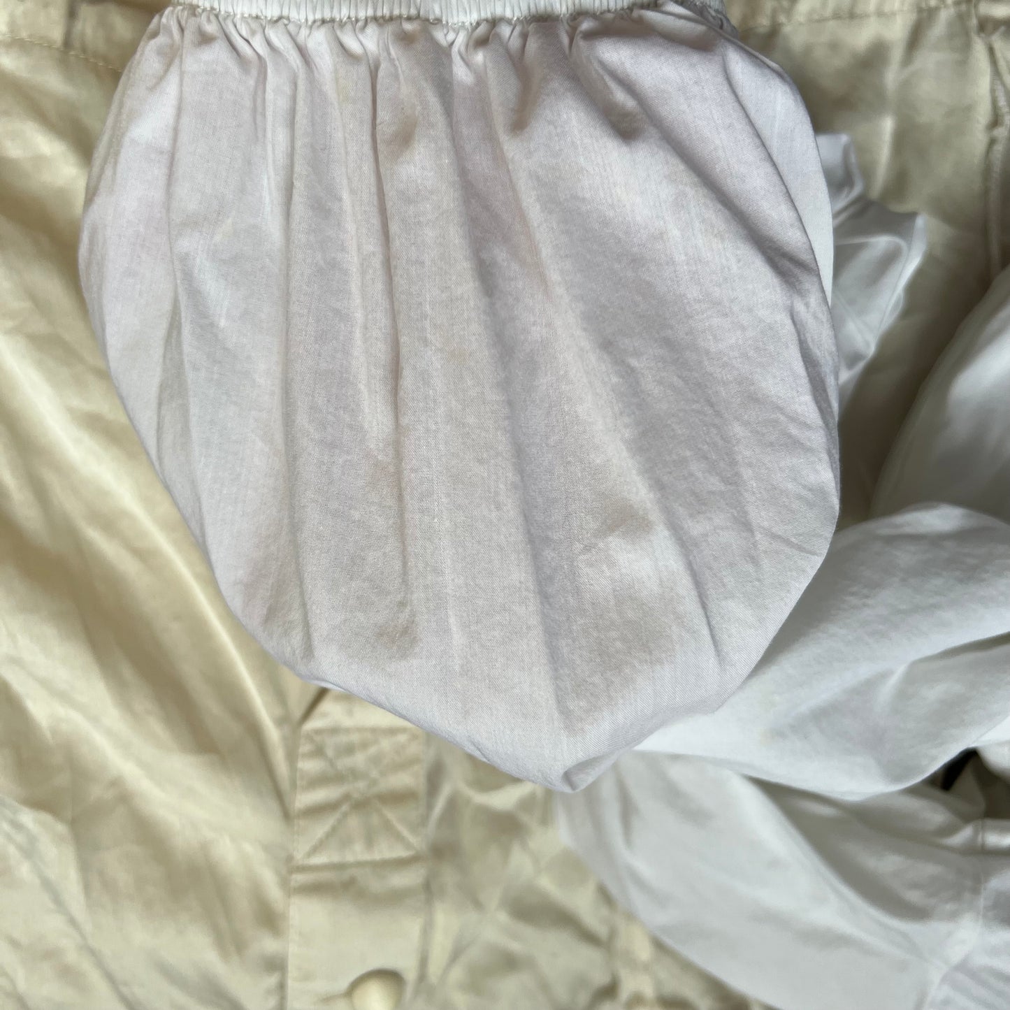 Siste's White Long Sleeve Ruffle Lace Blouse Top