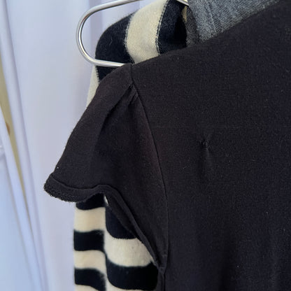 Black Pepe Jeans Ruched Drop Waist Tunic Top